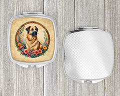 Anatolian Shepherd Dog and Flowers Compact Mirror