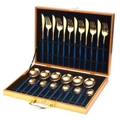 Cutlery Set 24pcs Gold Stainless Steel