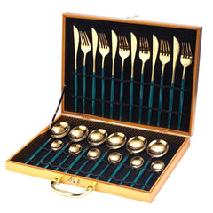 Cutlery Set 24pcs Gold Stainless Steel