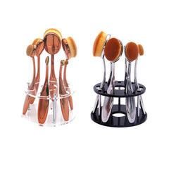 Vanity 6 Pc Oval Beauty Brushes With Caddy Organizer