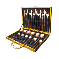 Cutlery Set 24pcs Gold Stainless Steel