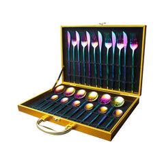 Cutlery Set 24pcs Gold Stainless Steel