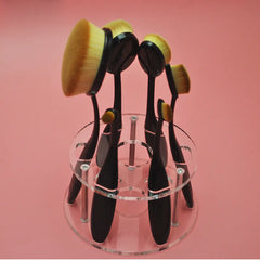 Vanity 6 Pc Oval Beauty Brushes With Caddy Organizer