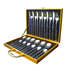 Cutlery Set 24pcs Gold Stainless Steel