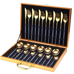 Cutlery Set 24pcs Gold Stainless Steel